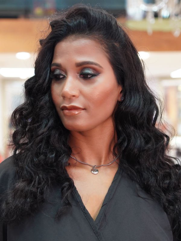 Cabelo depois do corte em camadas